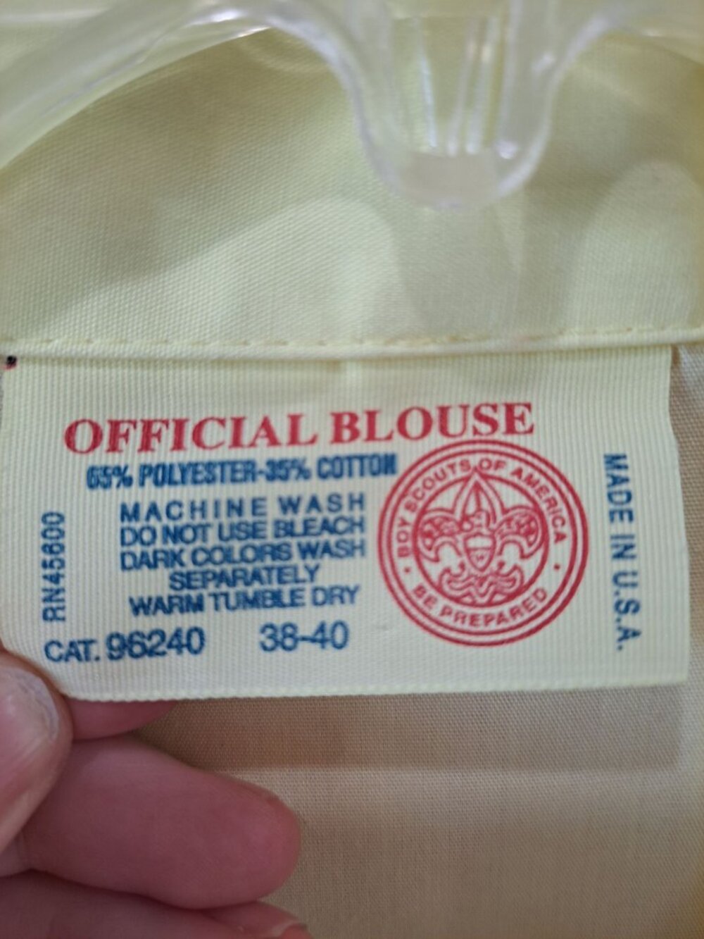 Boy Scouts Of America Official Blouse Yellow Patches Embroidered Logos USA L - Picture 5 of 9